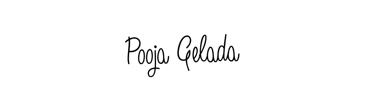 Also You can easily find your signature by using the search form. We will create Pooja Gelada name handwritten signature images for you free of cost using Angelique-Rose-font-FFP sign style. Pooja Gelada signature style 5 images and pictures png