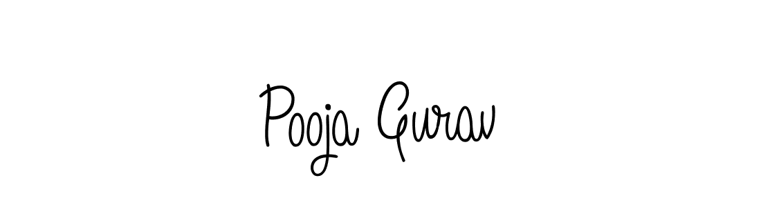 Use a signature maker to create a handwritten signature online. With this signature software, you can design (Angelique-Rose-font-FFP) your own signature for name Pooja Gurav. Pooja Gurav signature style 5 images and pictures png