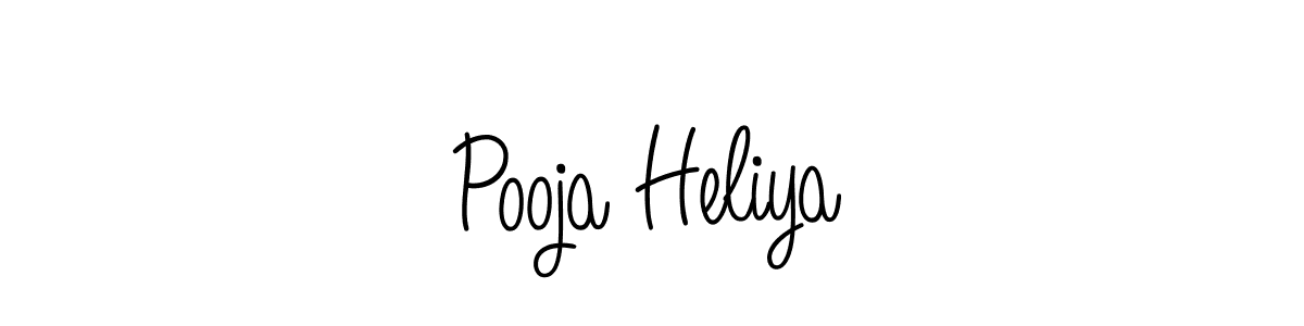 Pooja Heliya stylish signature style. Best Handwritten Sign (Angelique-Rose-font-FFP) for my name. Handwritten Signature Collection Ideas for my name Pooja Heliya. Pooja Heliya signature style 5 images and pictures png