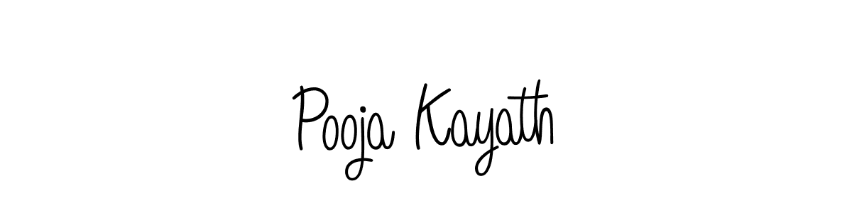 How to make Pooja Kayath signature? Angelique-Rose-font-FFP is a professional autograph style. Create handwritten signature for Pooja Kayath name. Pooja Kayath signature style 5 images and pictures png