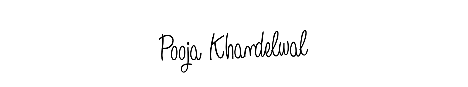 Use a signature maker to create a handwritten signature online. With this signature software, you can design (Angelique-Rose-font-FFP) your own signature for name Pooja Khandelwal. Pooja Khandelwal signature style 5 images and pictures png