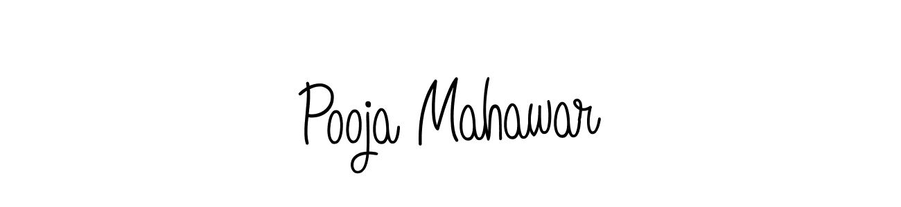 Use a signature maker to create a handwritten signature online. With this signature software, you can design (Angelique-Rose-font-FFP) your own signature for name Pooja Mahawar. Pooja Mahawar signature style 5 images and pictures png