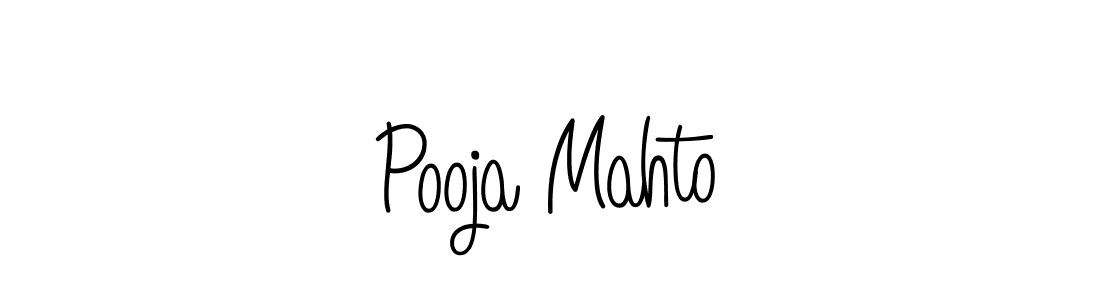 Use a signature maker to create a handwritten signature online. With this signature software, you can design (Angelique-Rose-font-FFP) your own signature for name Pooja Mahto. Pooja Mahto signature style 5 images and pictures png