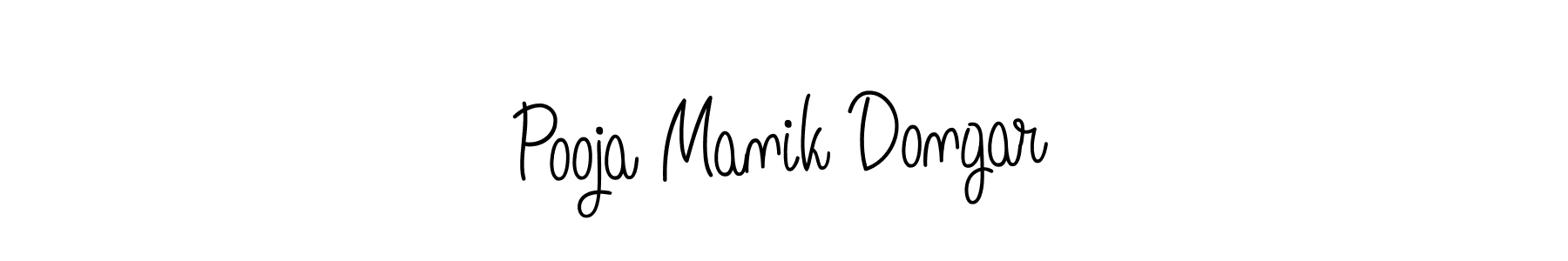 Make a beautiful signature design for name Pooja Manik Dongar. With this signature (Angelique-Rose-font-FFP) style, you can create a handwritten signature for free. Pooja Manik Dongar signature style 5 images and pictures png