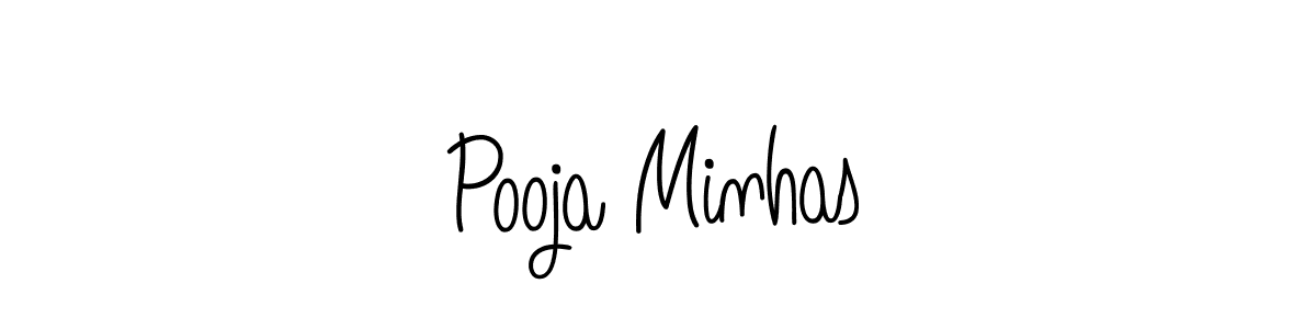 Design your own signature with our free online signature maker. With this signature software, you can create a handwritten (Angelique-Rose-font-FFP) signature for name Pooja Minhas. Pooja Minhas signature style 5 images and pictures png