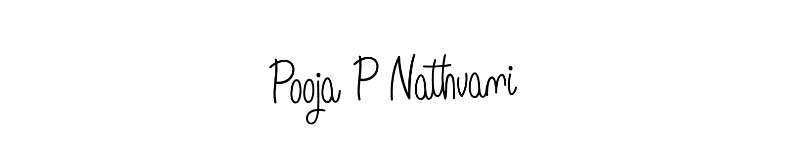 Also we have Pooja P Nathvani name is the best signature style. Create professional handwritten signature collection using Angelique-Rose-font-FFP autograph style. Pooja P Nathvani signature style 5 images and pictures png