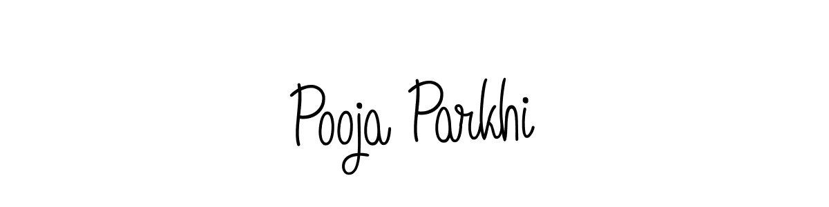 The best way (Angelique-Rose-font-FFP) to make a short signature is to pick only two or three words in your name. The name Pooja Parkhi include a total of six letters. For converting this name. Pooja Parkhi signature style 5 images and pictures png