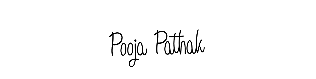 Use a signature maker to create a handwritten signature online. With this signature software, you can design (Angelique-Rose-font-FFP) your own signature for name Pooja Pathak. Pooja Pathak signature style 5 images and pictures png