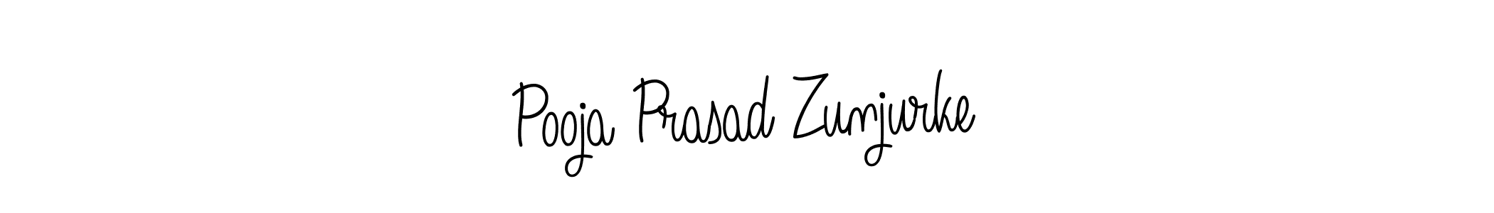 How to make Pooja Prasad Zunjurke name signature. Use Angelique-Rose-font-FFP style for creating short signs online. This is the latest handwritten sign. Pooja Prasad Zunjurke signature style 5 images and pictures png