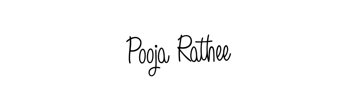 Design your own signature with our free online signature maker. With this signature software, you can create a handwritten (Angelique-Rose-font-FFP) signature for name Pooja Rathee. Pooja Rathee signature style 5 images and pictures png