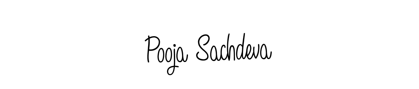 How to make Pooja Sachdeva name signature. Use Angelique-Rose-font-FFP style for creating short signs online. This is the latest handwritten sign. Pooja Sachdeva signature style 5 images and pictures png