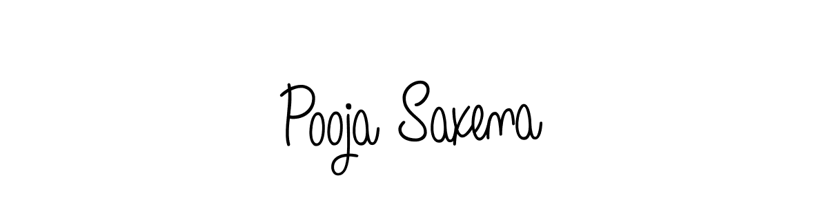 Make a beautiful signature design for name Pooja Saxena. With this signature (Angelique-Rose-font-FFP) style, you can create a handwritten signature for free. Pooja Saxena signature style 5 images and pictures png