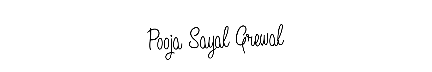 if you are searching for the best signature style for your name Pooja Sayal Grewal. so please give up your signature search. here we have designed multiple signature styles  using Angelique-Rose-font-FFP. Pooja Sayal Grewal signature style 5 images and pictures png