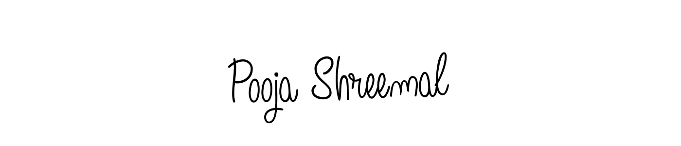 Create a beautiful signature design for name Pooja Shreemal. With this signature (Angelique-Rose-font-FFP) fonts, you can make a handwritten signature for free. Pooja Shreemal signature style 5 images and pictures png