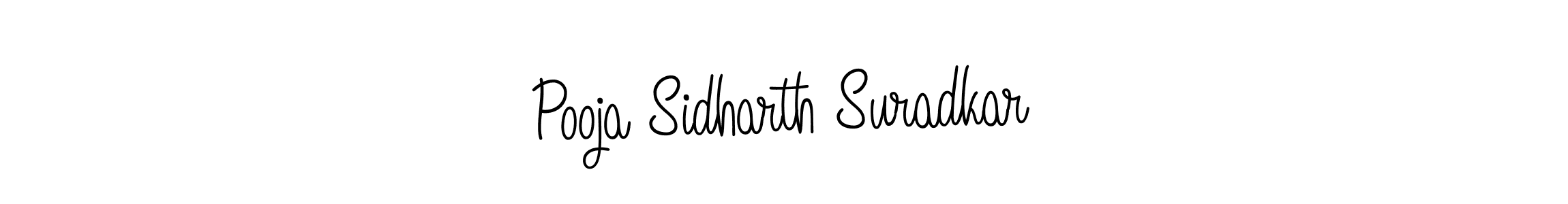 You should practise on your own different ways (Angelique-Rose-font-FFP) to write your name (Pooja Sidharth Suradkar) in signature. don't let someone else do it for you. Pooja Sidharth Suradkar signature style 5 images and pictures png