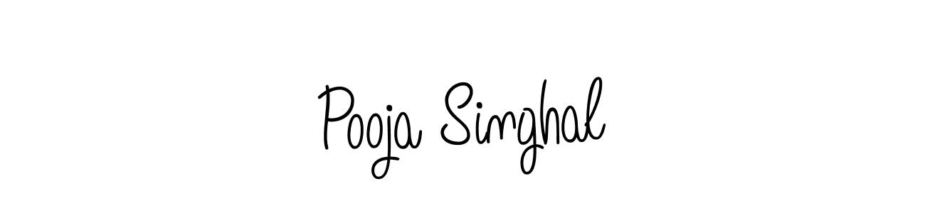Make a beautiful signature design for name Pooja Singhal. With this signature (Angelique-Rose-font-FFP) style, you can create a handwritten signature for free. Pooja Singhal signature style 5 images and pictures png