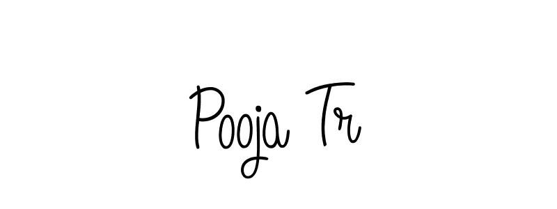 Pooja Tr stylish signature style. Best Handwritten Sign (Angelique-Rose-font-FFP) for my name. Handwritten Signature Collection Ideas for my name Pooja Tr. Pooja Tr signature style 5 images and pictures png