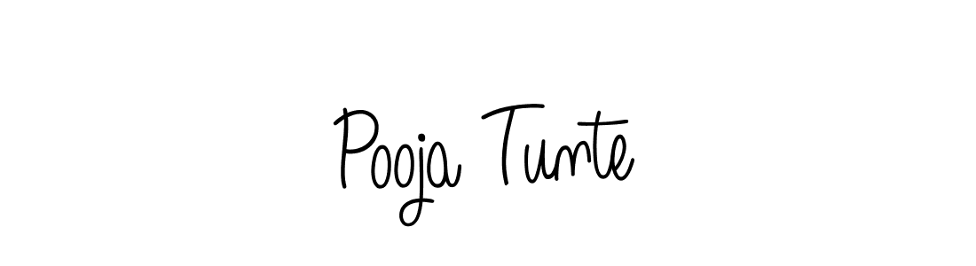 You should practise on your own different ways (Angelique-Rose-font-FFP) to write your name (Pooja Tunte) in signature. don't let someone else do it for you. Pooja Tunte signature style 5 images and pictures png