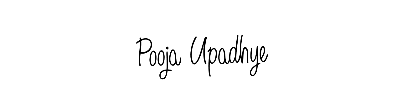 You should practise on your own different ways (Angelique-Rose-font-FFP) to write your name (Pooja Upadhye) in signature. don't let someone else do it for you. Pooja Upadhye signature style 5 images and pictures png