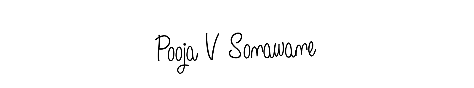 How to make Pooja V Sonawane signature? Angelique-Rose-font-FFP is a professional autograph style. Create handwritten signature for Pooja V Sonawane name. Pooja V Sonawane signature style 5 images and pictures png