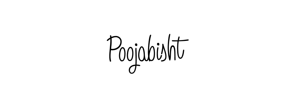 Poojabisht stylish signature style. Best Handwritten Sign (Angelique-Rose-font-FFP) for my name. Handwritten Signature Collection Ideas for my name Poojabisht. Poojabisht signature style 5 images and pictures png