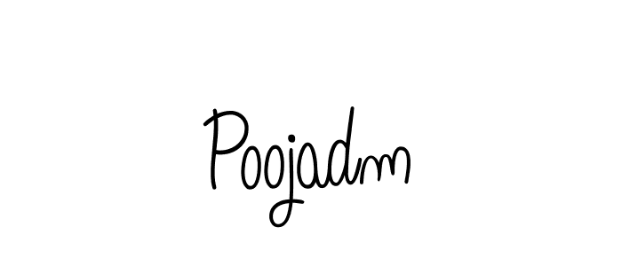 Poojadm stylish signature style. Best Handwritten Sign (Angelique-Rose-font-FFP) for my name. Handwritten Signature Collection Ideas for my name Poojadm. Poojadm signature style 5 images and pictures png