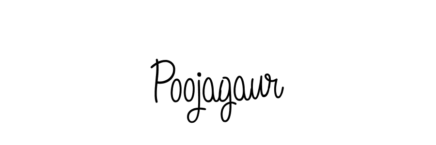 You should practise on your own different ways (Angelique-Rose-font-FFP) to write your name (Poojagaur) in signature. don't let someone else do it for you. Poojagaur signature style 5 images and pictures png