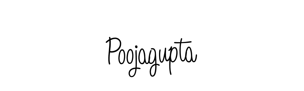 Poojagupta stylish signature style. Best Handwritten Sign (Angelique-Rose-font-FFP) for my name. Handwritten Signature Collection Ideas for my name Poojagupta. Poojagupta signature style 5 images and pictures png