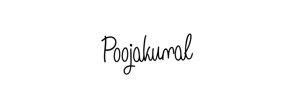 How to make Poojakunal signature? Angelique-Rose-font-FFP is a professional autograph style. Create handwritten signature for Poojakunal name. Poojakunal signature style 5 images and pictures png