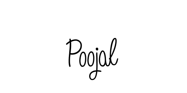 Design your own signature with our free online signature maker. With this signature software, you can create a handwritten (Angelique-Rose-font-FFP) signature for name Poojal. Poojal signature style 5 images and pictures png