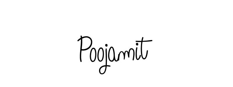 How to make Poojamit signature? Angelique-Rose-font-FFP is a professional autograph style. Create handwritten signature for Poojamit name. Poojamit signature style 5 images and pictures png