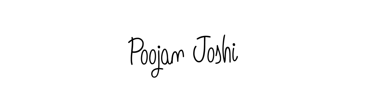 Create a beautiful signature design for name Poojan Joshi. With this signature (Angelique-Rose-font-FFP) fonts, you can make a handwritten signature for free. Poojan Joshi signature style 5 images and pictures png