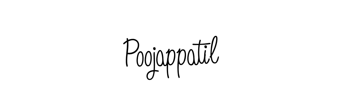 You should practise on your own different ways (Angelique-Rose-font-FFP) to write your name (Poojappatil) in signature. don't let someone else do it for you. Poojappatil signature style 5 images and pictures png