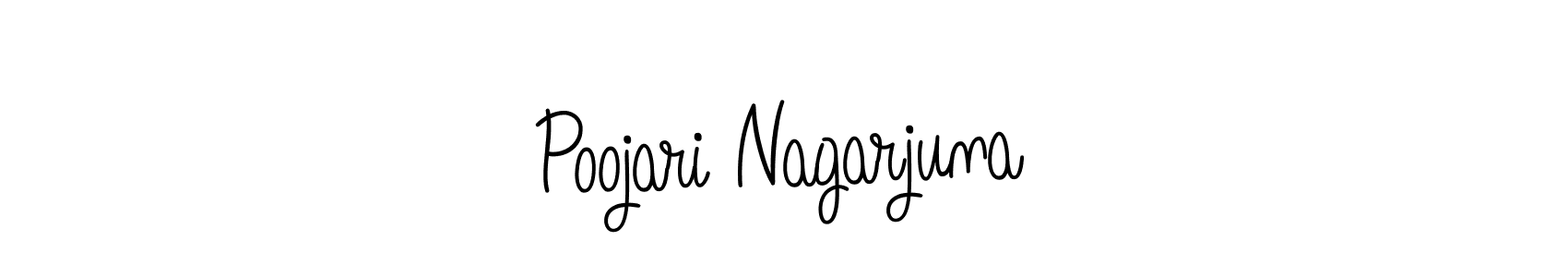 Poojari Nagarjuna stylish signature style. Best Handwritten Sign (Angelique-Rose-font-FFP) for my name. Handwritten Signature Collection Ideas for my name Poojari Nagarjuna. Poojari Nagarjuna signature style 5 images and pictures png
