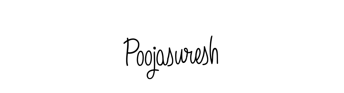 The best way (Angelique-Rose-font-FFP) to make a short signature is to pick only two or three words in your name. The name Poojasuresh include a total of six letters. For converting this name. Poojasuresh signature style 5 images and pictures png