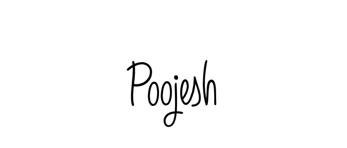 Create a beautiful signature design for name Poojesh. With this signature (Angelique-Rose-font-FFP) fonts, you can make a handwritten signature for free. Poojesh signature style 5 images and pictures png
