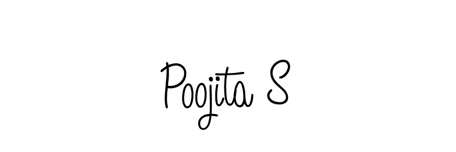 Make a beautiful signature design for name Poojita S. With this signature (Angelique-Rose-font-FFP) style, you can create a handwritten signature for free. Poojita S signature style 5 images and pictures png