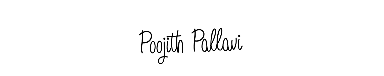 Design your own signature with our free online signature maker. With this signature software, you can create a handwritten (Angelique-Rose-font-FFP) signature for name Poojith Pallavi. Poojith Pallavi signature style 5 images and pictures png