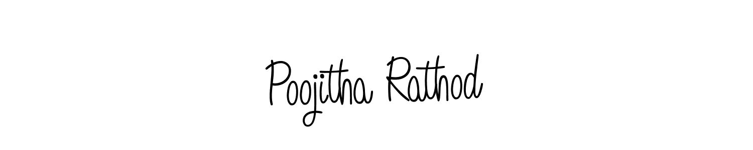 Also we have Poojitha Rathod name is the best signature style. Create professional handwritten signature collection using Angelique-Rose-font-FFP autograph style. Poojitha Rathod signature style 5 images and pictures png