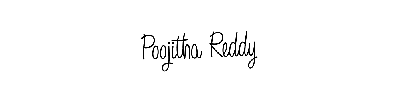 Design your own signature with our free online signature maker. With this signature software, you can create a handwritten (Angelique-Rose-font-FFP) signature for name Poojitha Reddy. Poojitha Reddy signature style 5 images and pictures png