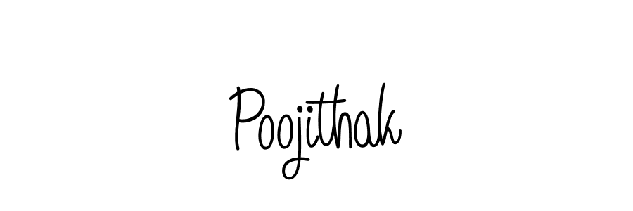 How to make Poojithak signature? Angelique-Rose-font-FFP is a professional autograph style. Create handwritten signature for Poojithak name. Poojithak signature style 5 images and pictures png