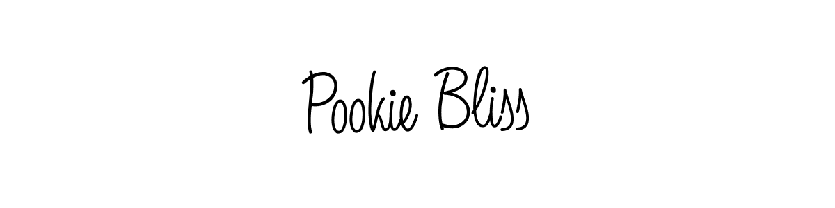 Make a beautiful signature design for name Pookie Bliss. With this signature (Angelique-Rose-font-FFP) style, you can create a handwritten signature for free. Pookie Bliss signature style 5 images and pictures png