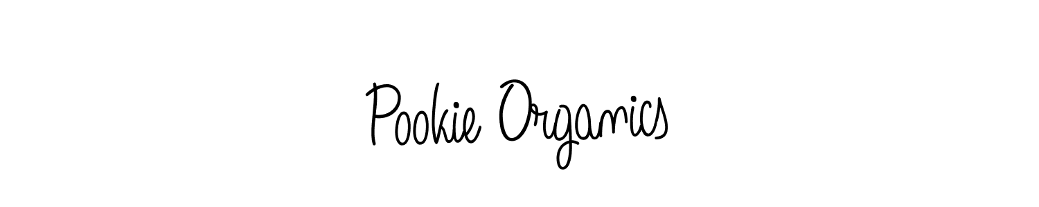 Make a beautiful signature design for name Pookie Organics. With this signature (Angelique-Rose-font-FFP) style, you can create a handwritten signature for free. Pookie Organics signature style 5 images and pictures png