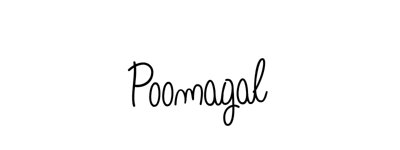 Design your own signature with our free online signature maker. With this signature software, you can create a handwritten (Angelique-Rose-font-FFP) signature for name Poomagal. Poomagal signature style 5 images and pictures png
