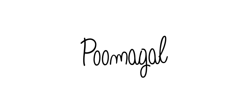 Design your own signature with our free online signature maker. With this signature software, you can create a handwritten (Angelique-Rose-font-FFP) signature for name Poomagal. Poomagal signature style 5 images and pictures png