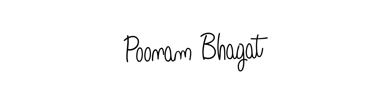 Make a beautiful signature design for name Poonam Bhagat. With this signature (Angelique-Rose-font-FFP) style, you can create a handwritten signature for free. Poonam Bhagat signature style 5 images and pictures png
