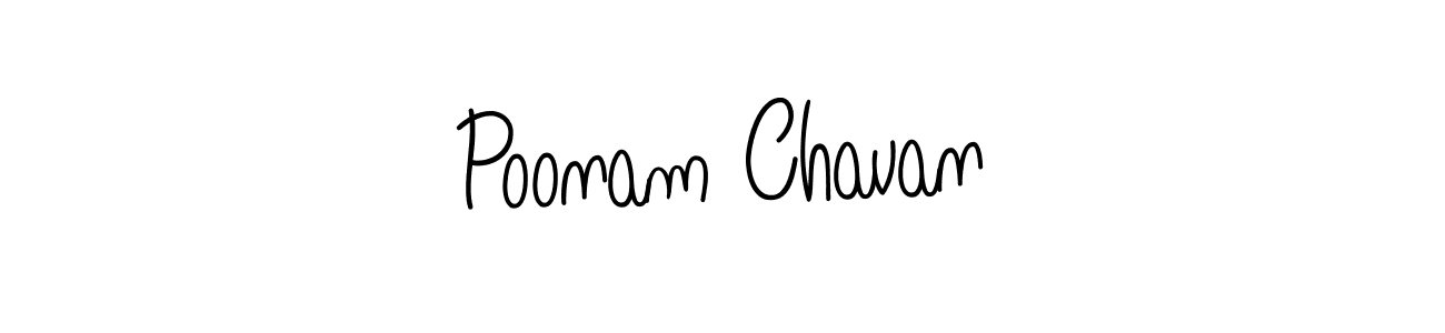 Design your own signature with our free online signature maker. With this signature software, you can create a handwritten (Angelique-Rose-font-FFP) signature for name Poonam Chavan. Poonam Chavan signature style 5 images and pictures png