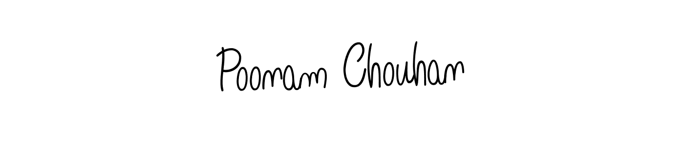 Poonam Chouhan stylish signature style. Best Handwritten Sign (Angelique-Rose-font-FFP) for my name. Handwritten Signature Collection Ideas for my name Poonam Chouhan. Poonam Chouhan signature style 5 images and pictures png