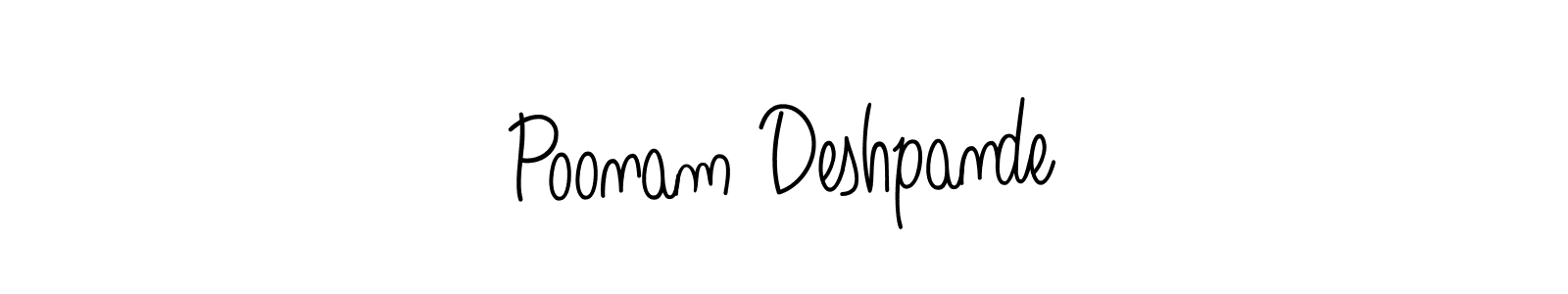 Design your own signature with our free online signature maker. With this signature software, you can create a handwritten (Angelique-Rose-font-FFP) signature for name Poonam Deshpande. Poonam Deshpande signature style 5 images and pictures png