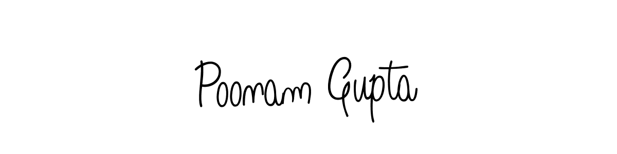 Make a beautiful signature design for name Poonam Gupta. With this signature (Angelique-Rose-font-FFP) style, you can create a handwritten signature for free. Poonam Gupta signature style 5 images and pictures png